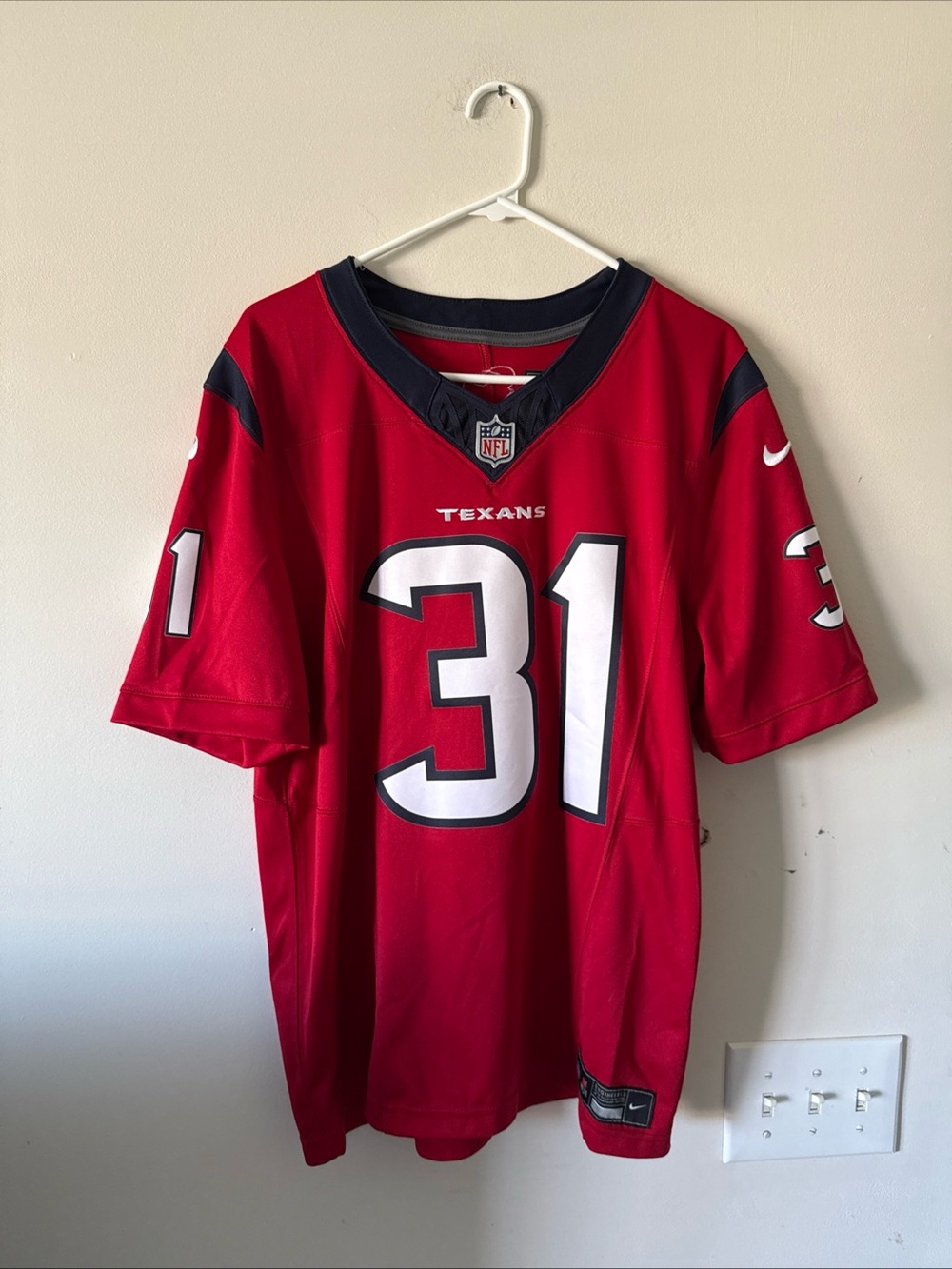 Men's Nike Dameon Pierce #31 Houston Texans Vapor Lmtd NFL Jersey Sz M Red RARE